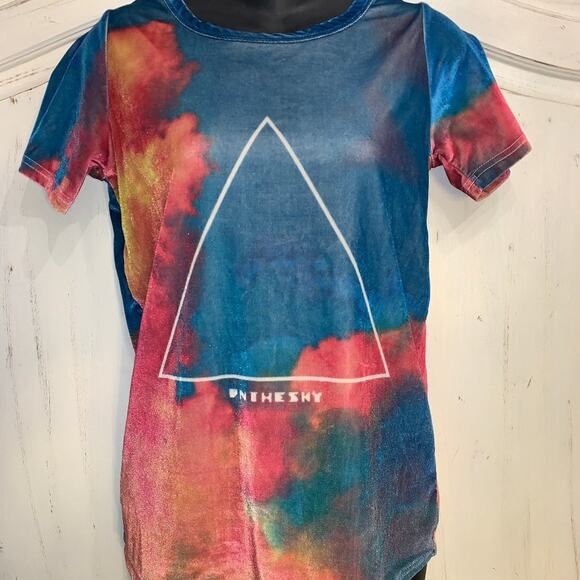 VINTAGE VELVET TIE DYE PINK FLOYD BAND CONCERT TEE "IN THE SKY" - Picture 2 of 4